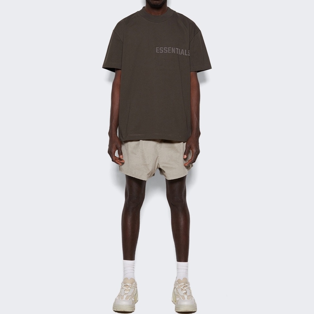 NWT Fear of God Essentials Unisex Short-Sleeve Oversized Tee in Off Black